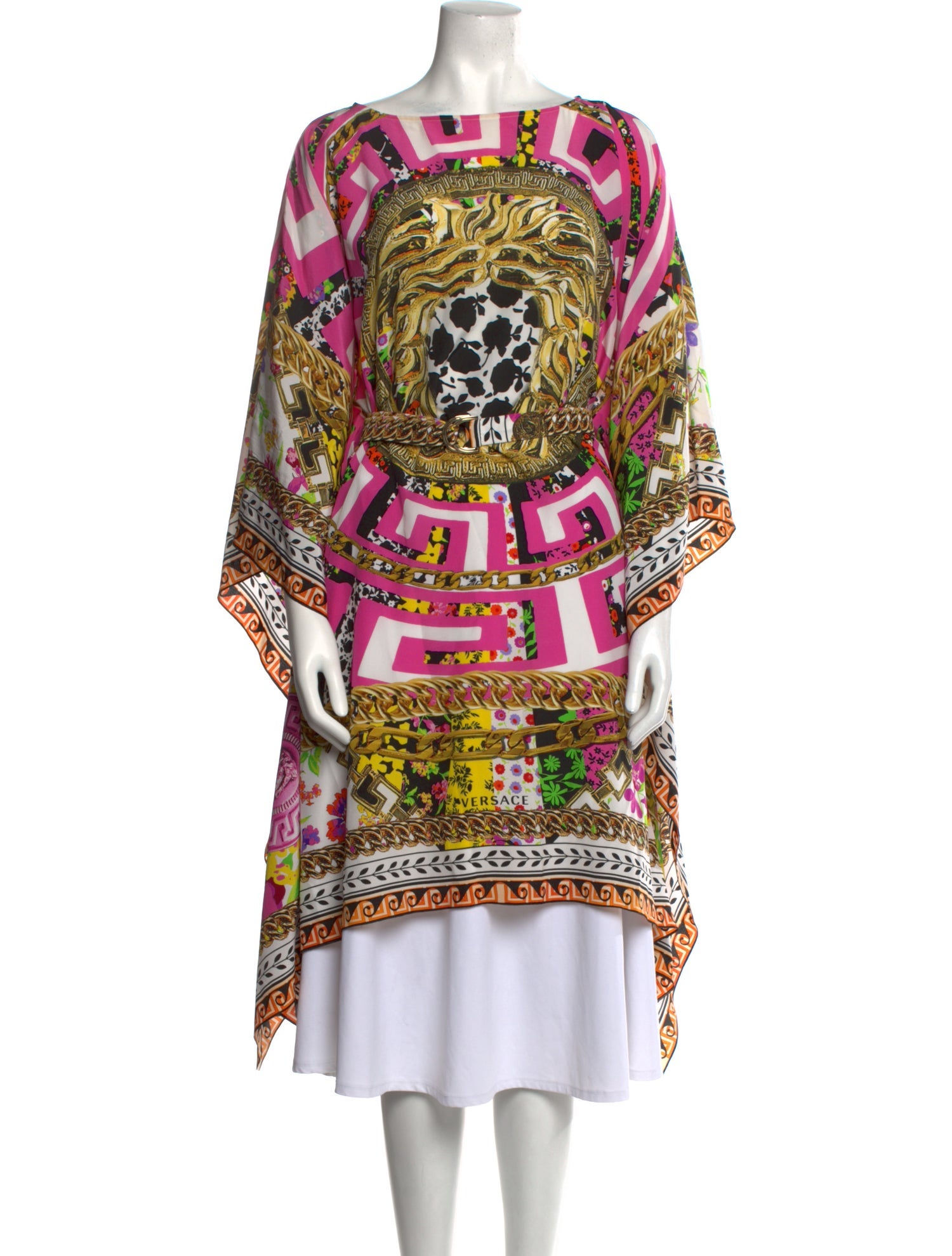 Versace Printed Bateau Neckline Sweater